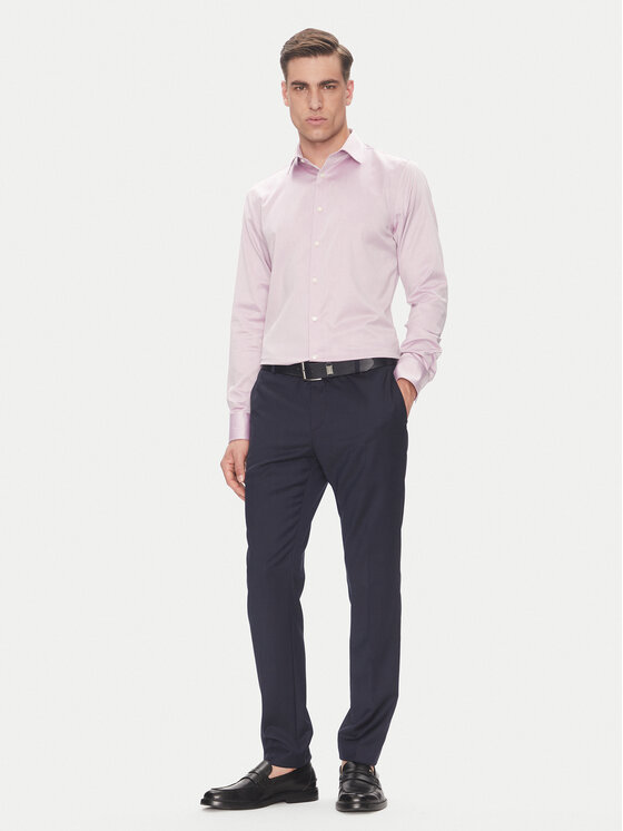 Рубашка облегающего кроя LV019EU035 Calvin Klein, розовый — фото 2