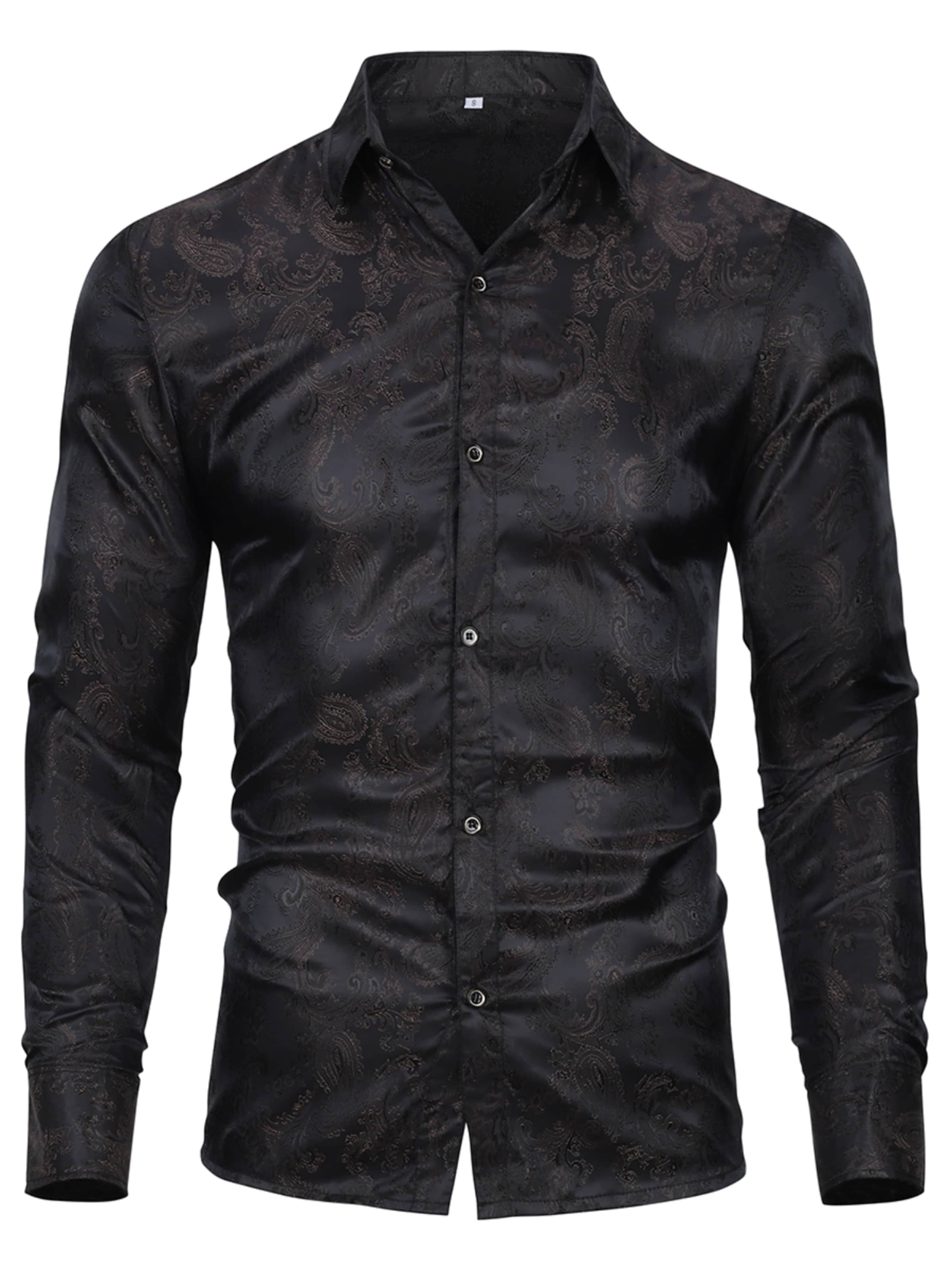 

Youthup Рубашка на пуговицах Comfort Fit в черном цвете