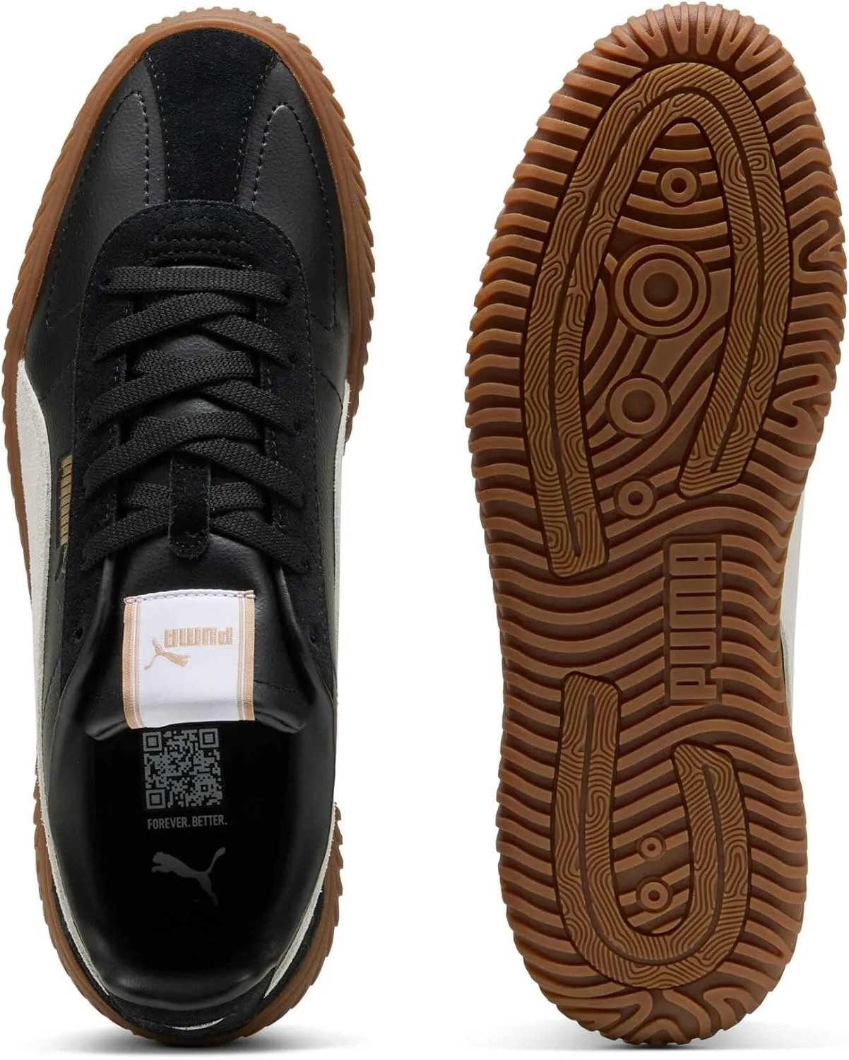 Кроссовки Puma Unisex PUMA Club Kayzer OG, белый/черный/золотой — фото 4