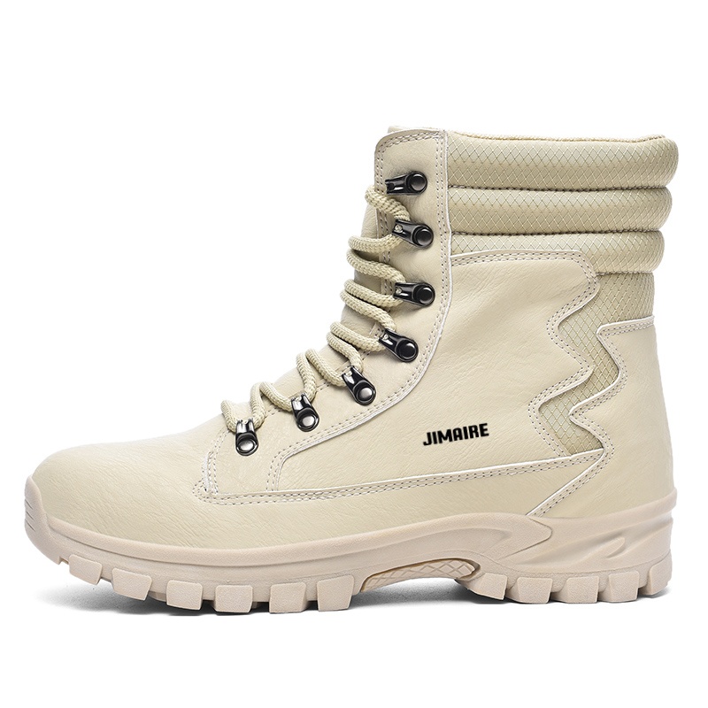 

King Jinmai Рабочие ботинки короткие мартин унисекс бежевые, цвет Beige