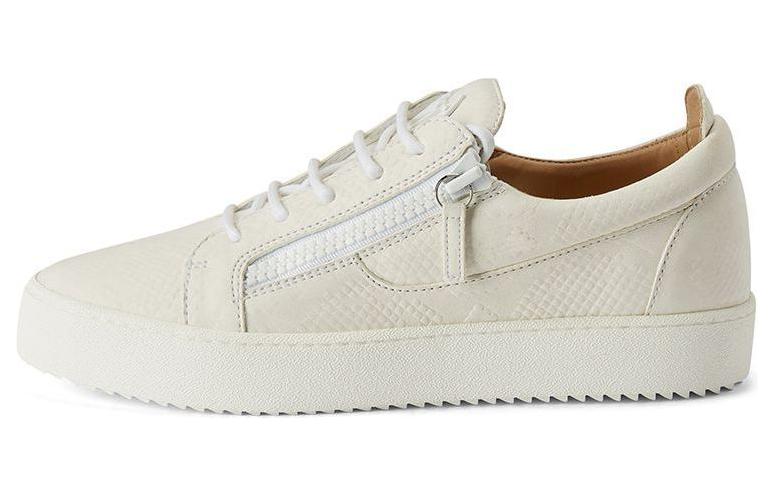 

Кроссовки Gail Snakeskin с эффектом змеиной кожи Giuseppe Zanotti, White
