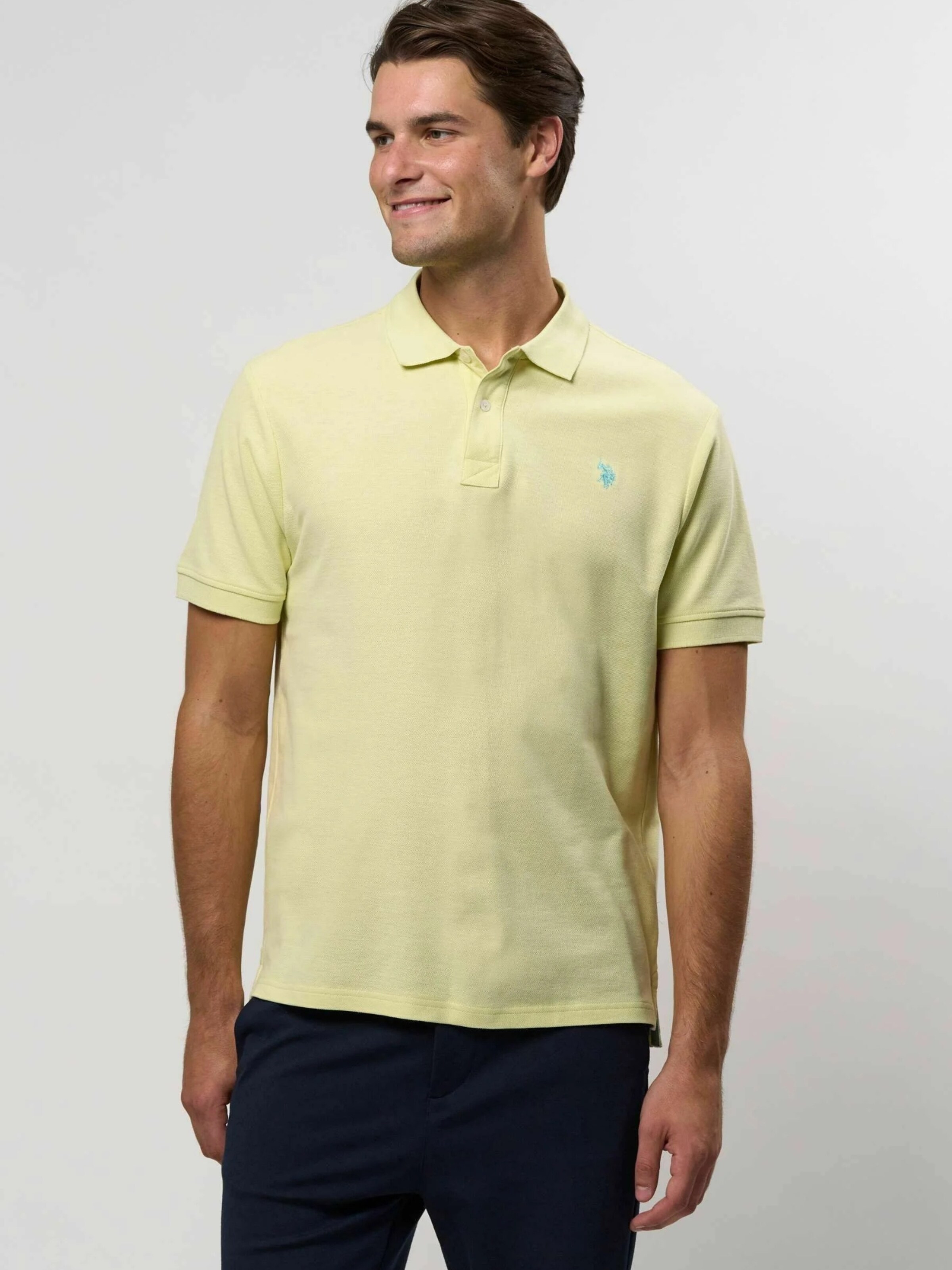 U.S. POLO ASSN. Футболка 'UMALFRED' в светло-желтом цвете — фото 3