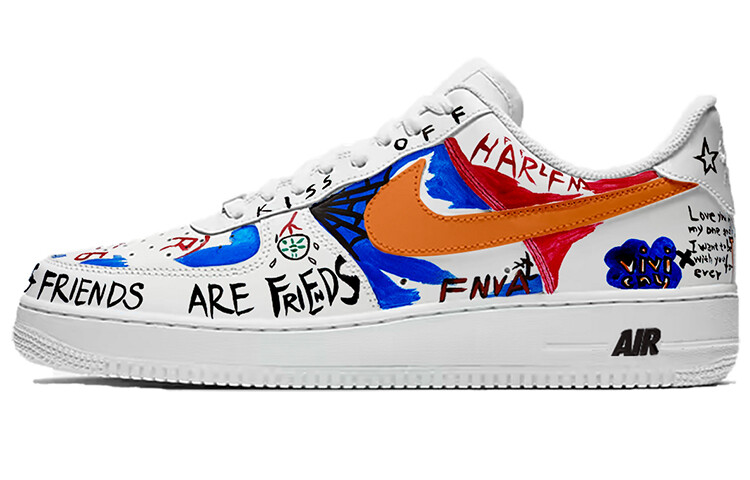 

Кроссовки Nike Air Force 1 Skateboard Shoes Men Low-Top White/Red/Blue/Orange