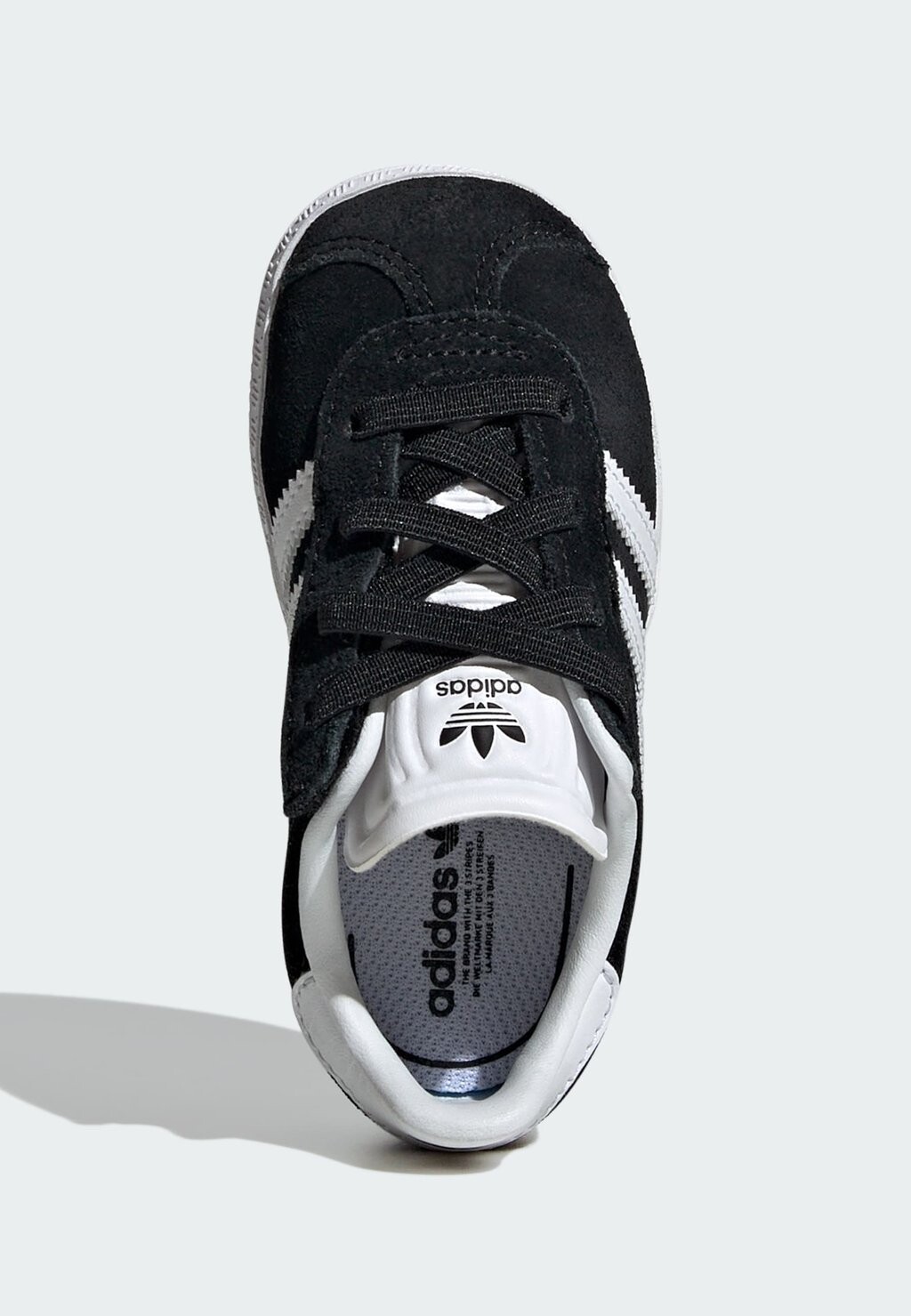 

Кроссовки на шнуровке GAZELLE COMFORT CLOSURE ELASTIC LACES KIDS adidas, черный