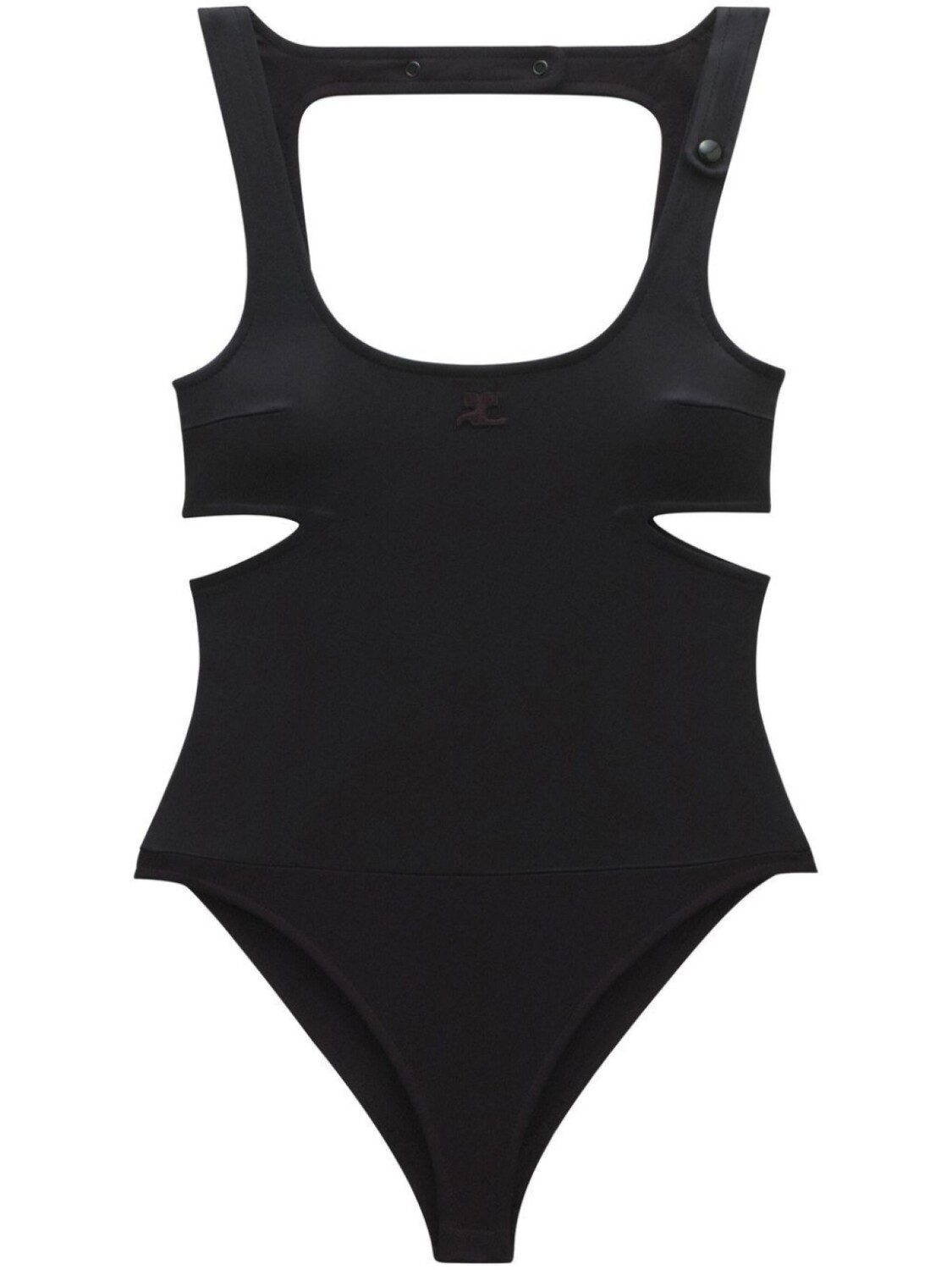 

Courrèges боди Satin Slash, черный
