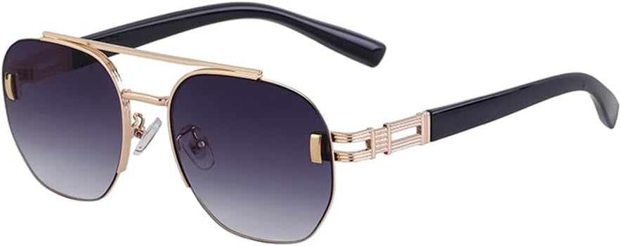 

Поляризованные солнцезащитные очки в металлической оправе для мужчин, прямоугольные солнцезащитные очки, очки для вождения, очки с защитой от УФ-излучения UV400 VFDHN, 2