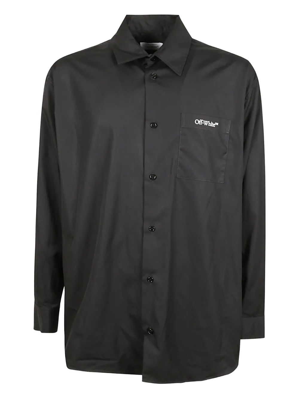 

Рубашка с вышитым логотипом и графичным принтом на спинке OFF-WHITE, черный