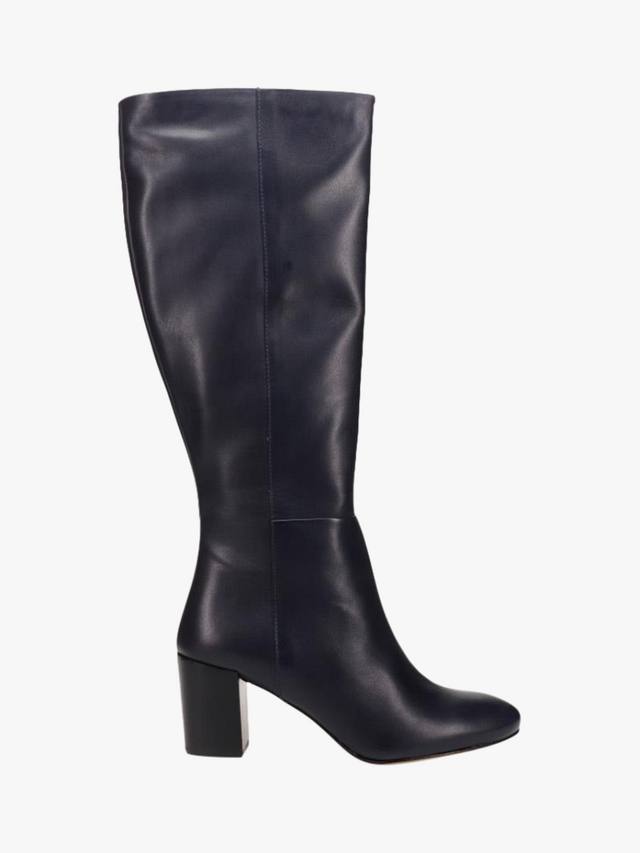 Длинные кожаные ботинки neptune средней ширины для икр Jones Bootmaker, темно-синий