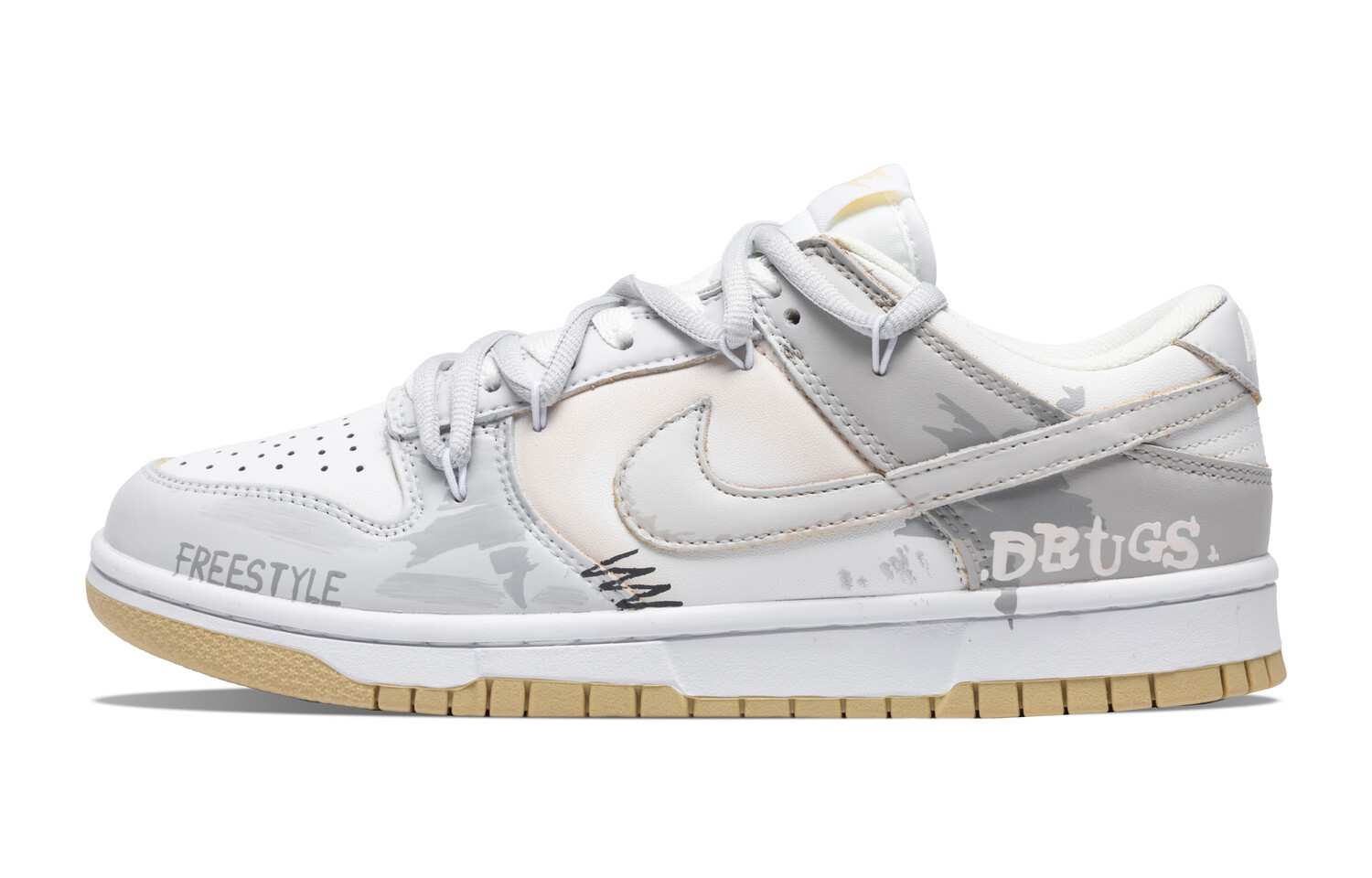 

Кроссовки для скейтбординга Dunk мужские с низким верхом серый/желтый Nike