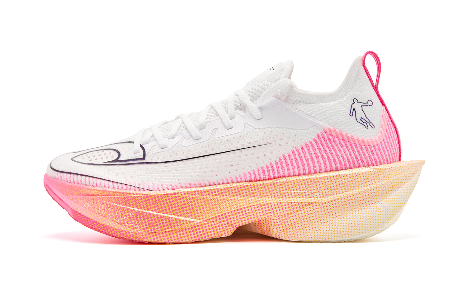 

QIAODAN Кроссовки мужские Feiying Plaid 2.0 с низким верхом Jordan White Neon Pink