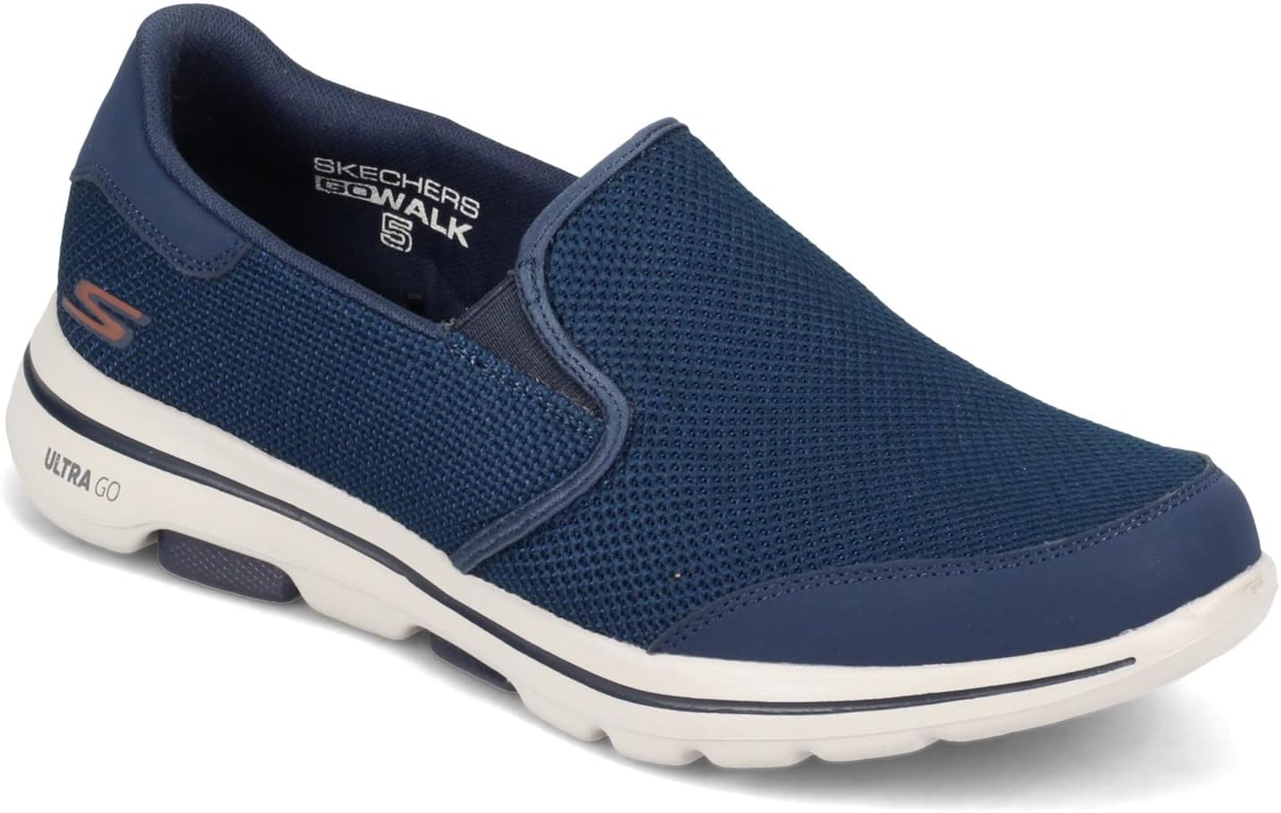 Мужские кроссовки Skechers Gowalk 5 - эластичные слипоны для спорта и повседневной носки, темно-синий — фото 3