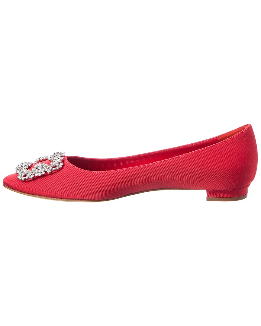 Манильский Blahnik Hangisi Плоские туфли из репса Manolo Blahnik, красный — фото 2