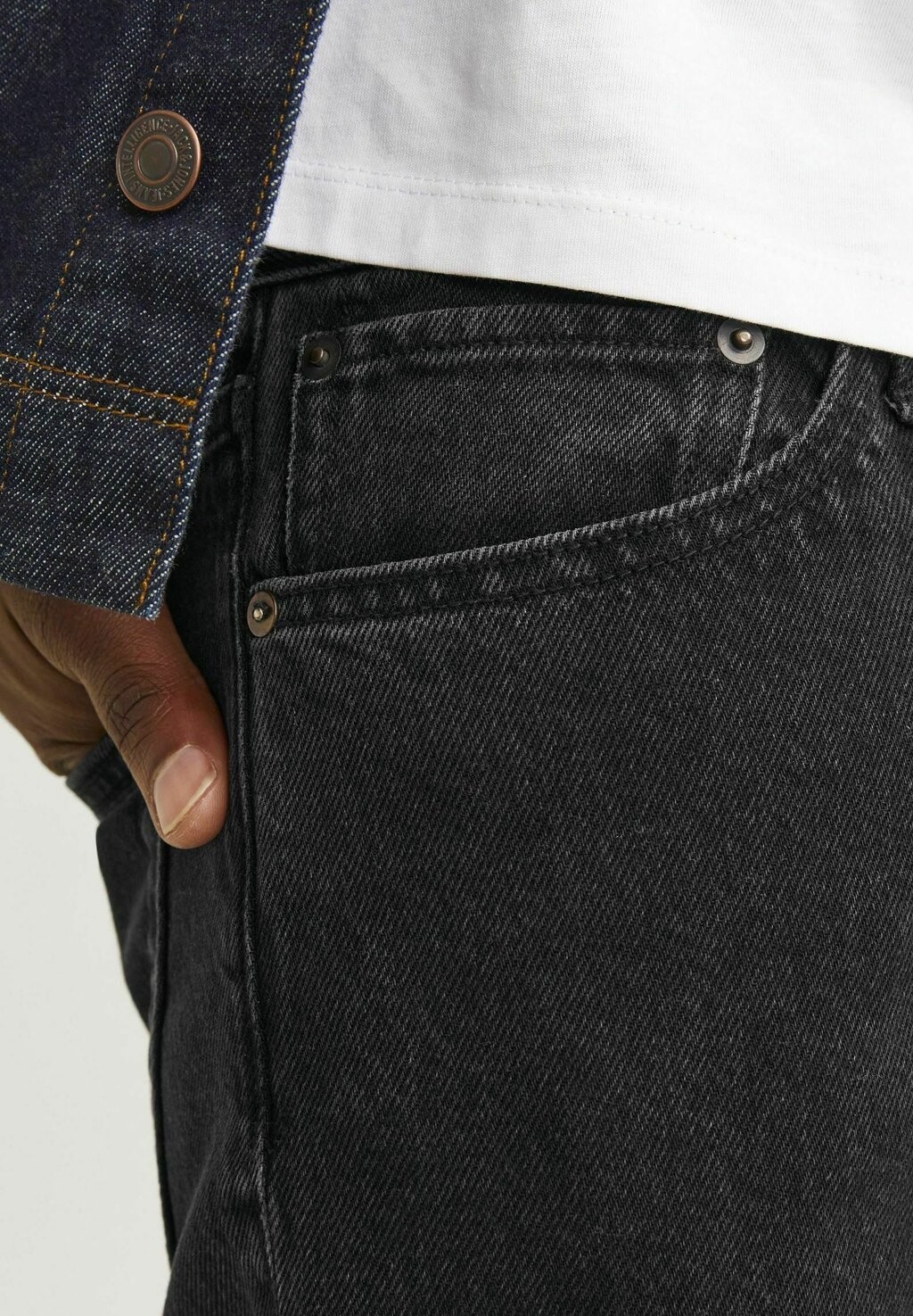 

Прямые джинсы Loose Fit Jjieddie Jjcooper Wash Jack & Jones, черный деним