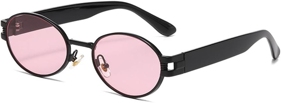 

Квадратные солнцезащитные очки для женщин в стиле ретро-панк, овальные для мужчин, металлические, защита от УФ-излучения UV400, золотисто-фиолетовые, один размер LANGSER, Black