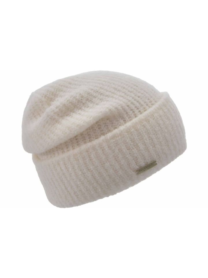 

вязаная шапка бежевого цвета Seeberger