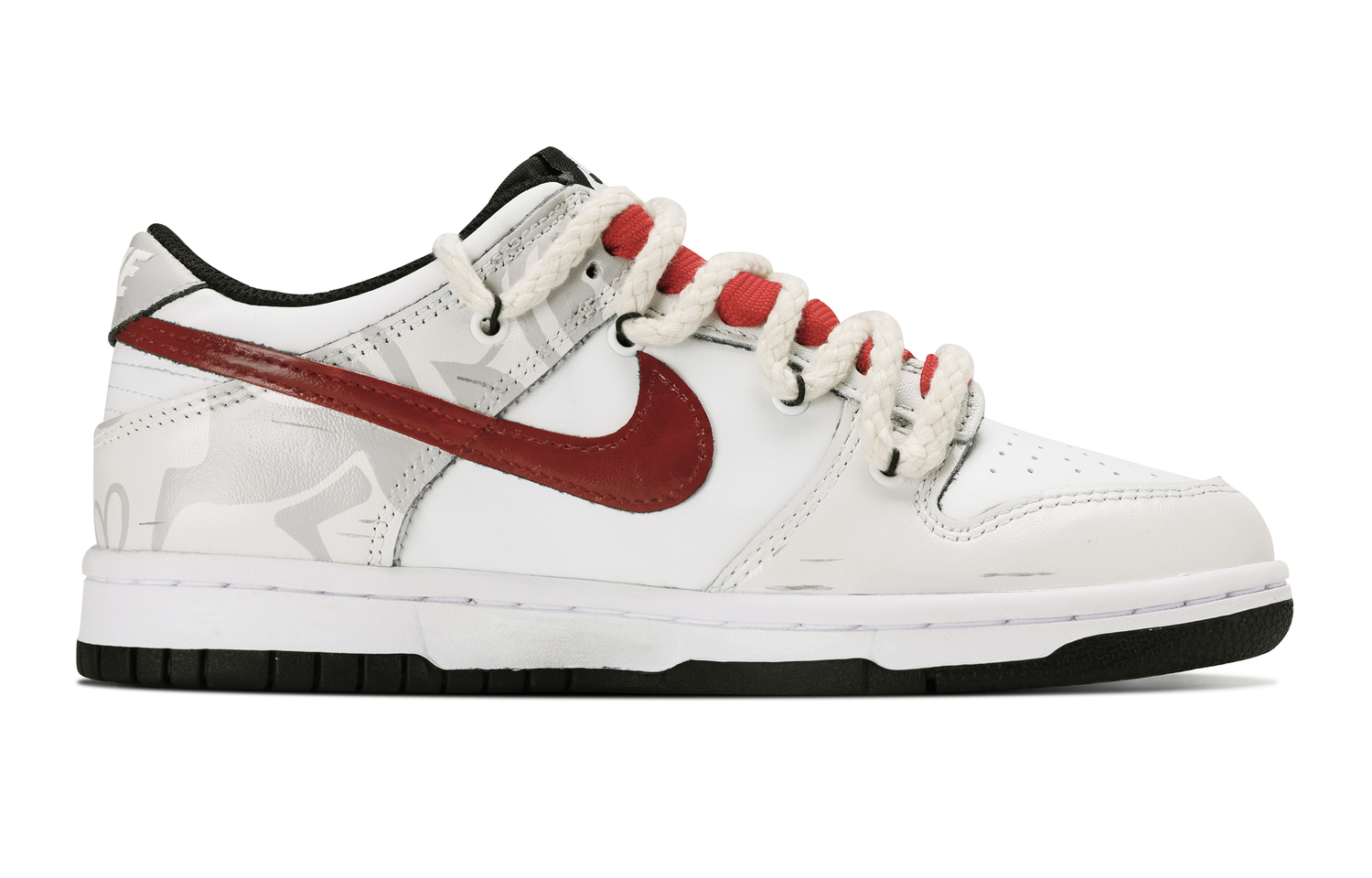 Nike Кроссовки для скейтбординга Dunk Year Of The Horse Greetings Low top для детей и подростков, бежево-красные — фото 3