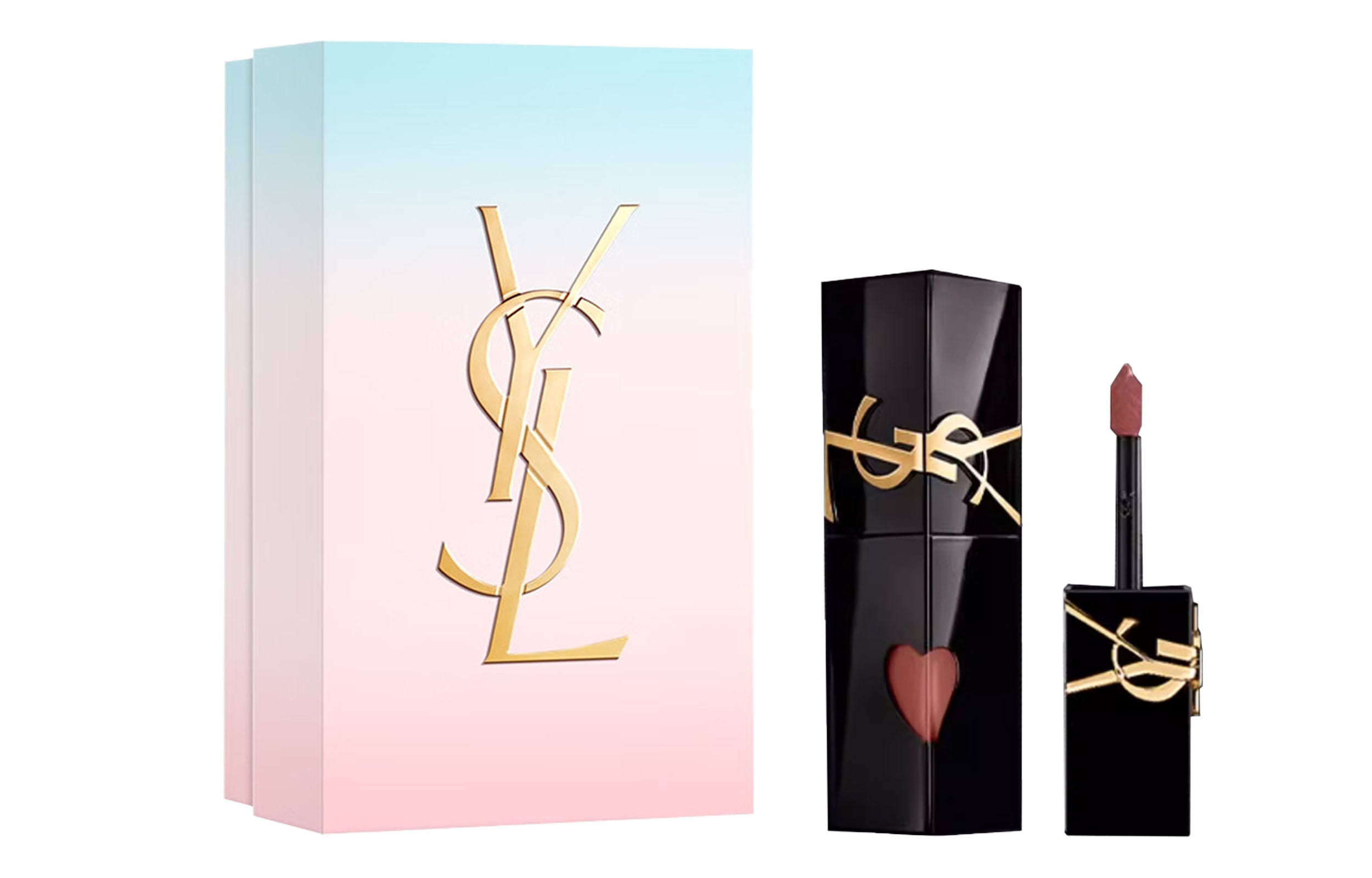 SAINT LAURENT Twilight Daybreak Mirror Finish Black Tube жидкая помада с зеркальным финишем, увлажняющая, питательная, легко растушевывается, 5,5 мл — фото 2