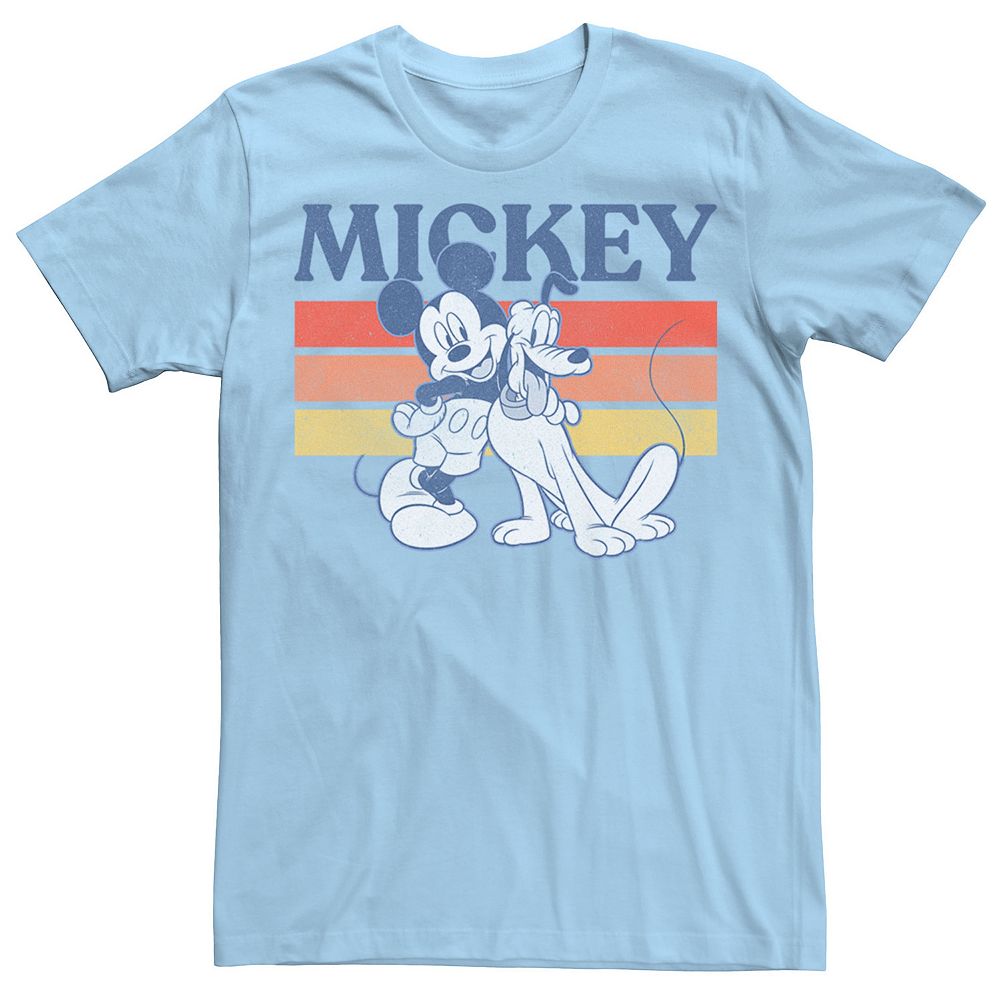 

Мужская футболка в стиле ретро Disney's Mickey And Friends Mickey And Pluto Licensed Character, цвет Light Blue