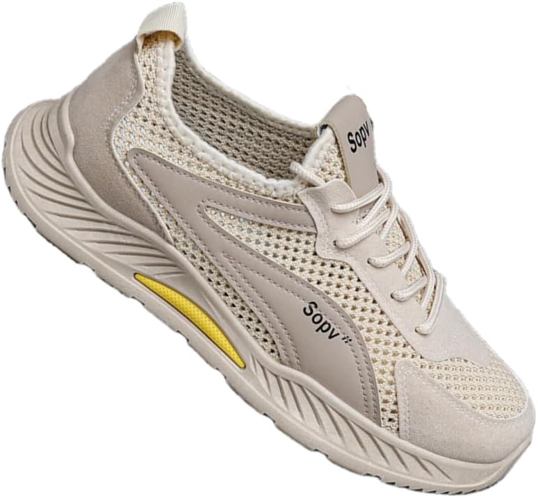 

Кроссовки Clolinde для мужчин, повседневная мода, комфортные низкие с шнуровкой, износостойкие, для активного отдыха, студентов, с вентиляцией, бежевый