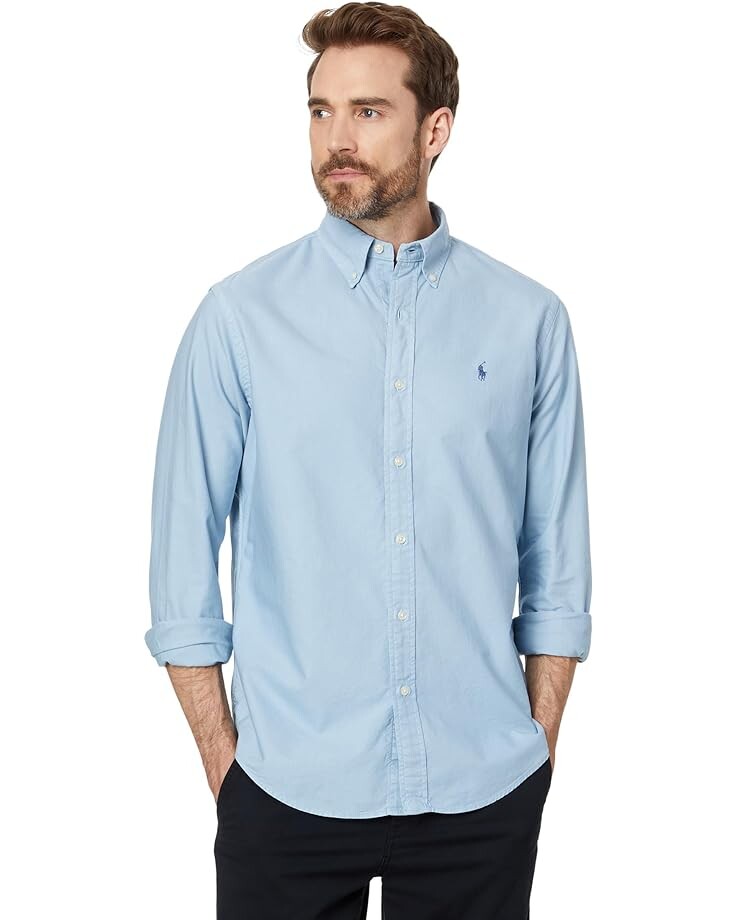 

Рубашка Polo Ralph Lauren Classic Fit Garment-Dyed Oxford, цвет Estate Blue