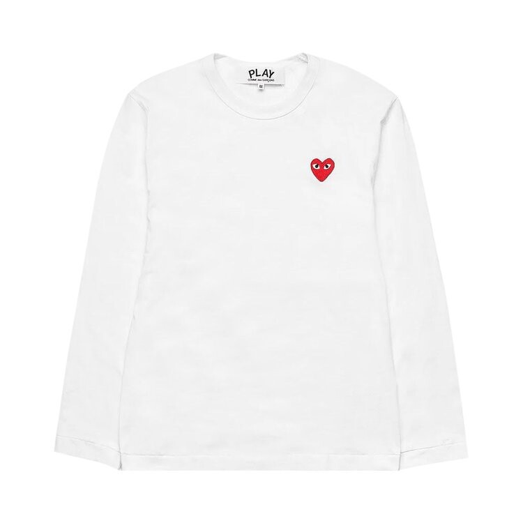 

Рубашка Comme Des Garçons Comme des Garçons PLAY Heart Emblem Long-Sleeve Shirt, белый