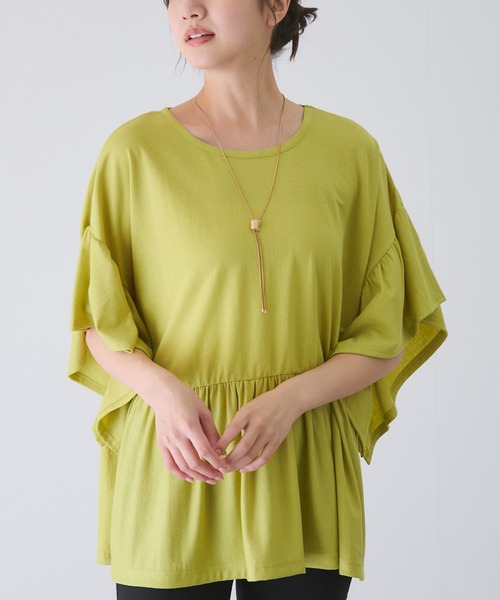 

Футболка женская с широкой сборкой Kanoko Jayro, желтая, Желтый, Футболка женская с широкой сборкой Kanoko Jayro, желтая