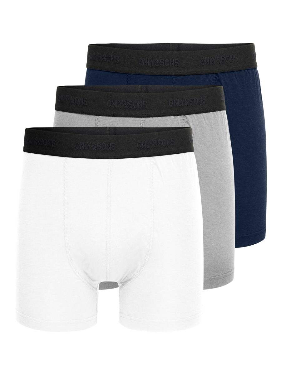 

Трусы Only & Sons Boxer shorts ONSFITZ, цвет dark blue/mottled grey/white