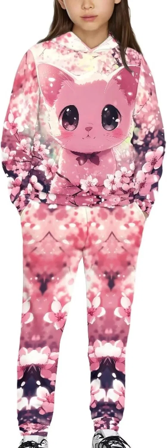 Детский спортивный костюм из 2 предметов Upetstory, Cherry Blossom Cat