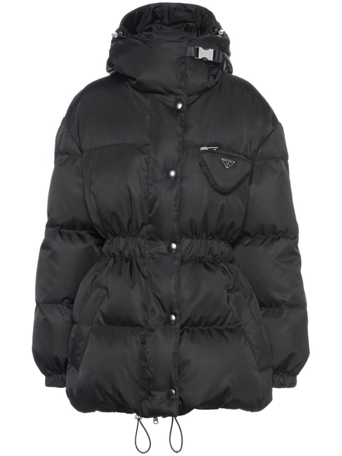 Пуховик Re-Nylon с карманами Prada, черный