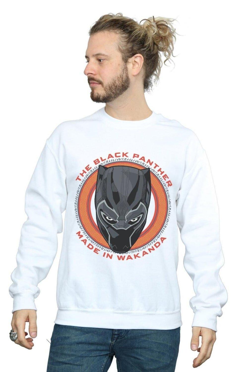 

Красный свитшот Black Panther Made in Wakanda Marvel, белый
