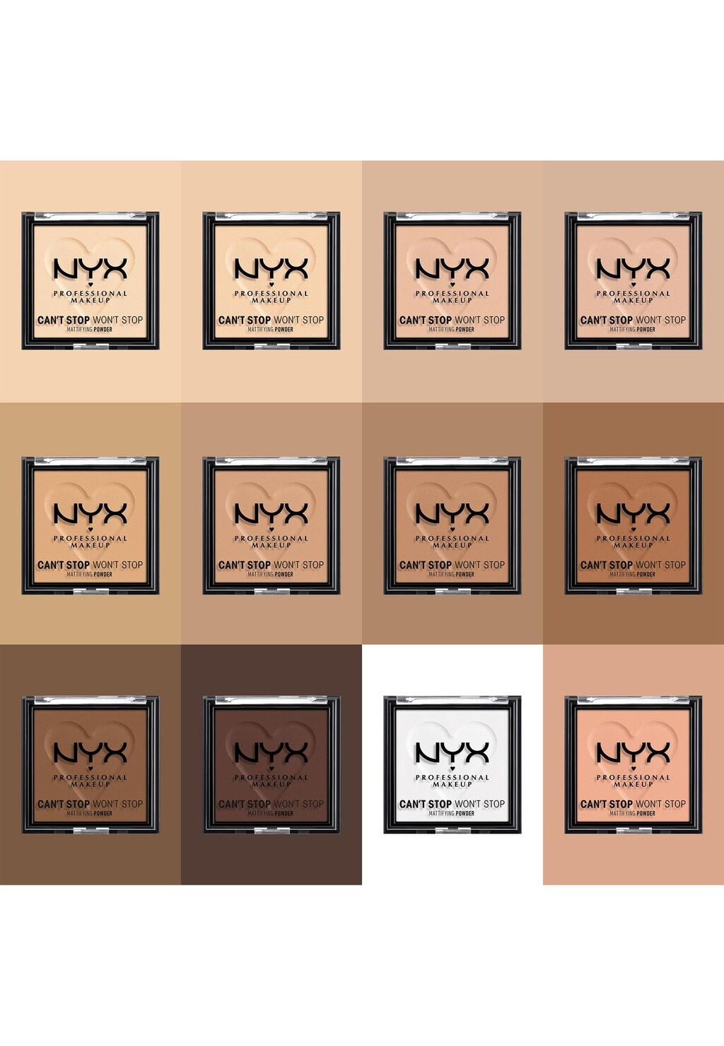 Пудра CAN’T STOP WON’T STOP MATTIFYING POWDER Nyx Professional Makeup, цвет 08 mocha — фото 4