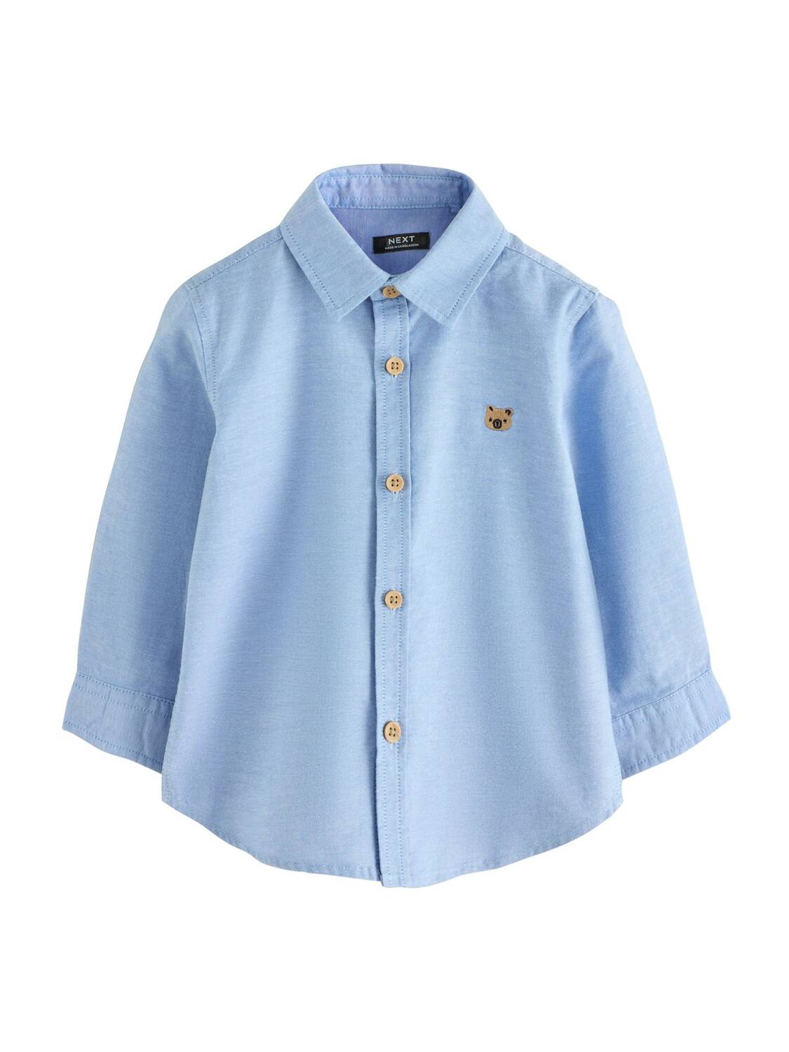 

Next Рубашка на пуговицах 'Oxford' синего цвета Regular fit