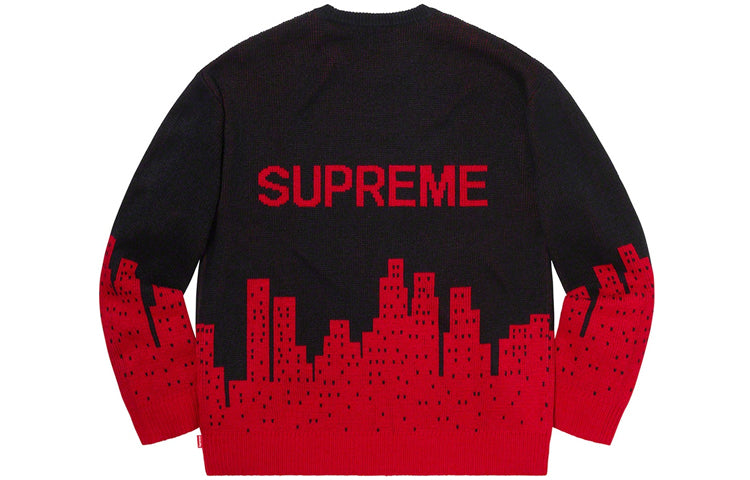 Свитер Supreme SS20 Week 1 New York Sweater City Pullover Knit Unisex Black Red SUP-SS20-050, красный — фото 2