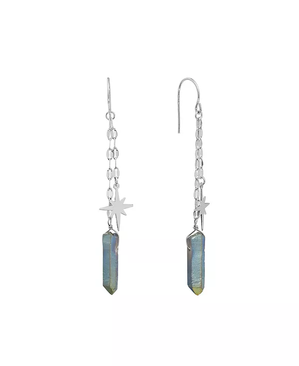 

Серьги-Подвески с северным сиянием или мистическим кварцем в форме звездного неба Macy'S, mystic