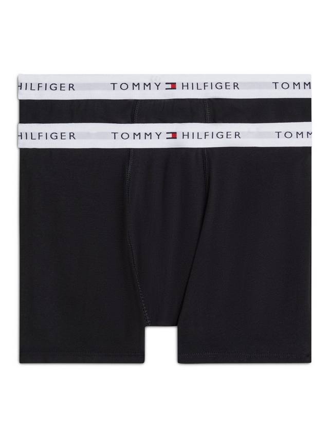 Детские боксеры с логотипом на поясе Tommy Hilfiger, Pack of 2, Black/Black — фото 2