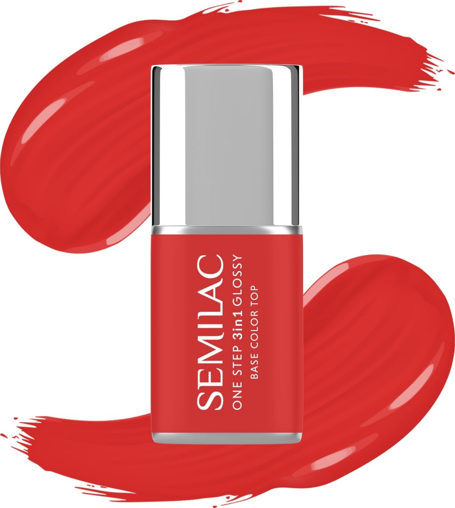 

УФ-лак для ногтей Semilac 3in1 UV-Nagellack Glossy Scarlet