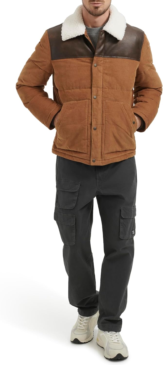 Мужская куртка Levi's Out West из смешанной ткани Levi's Men's Out West, Brown Corduroy — фото 2