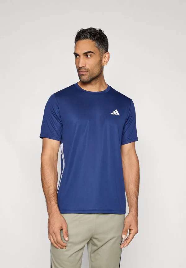 Базовая футболка с принтом "3 полоски" для тренировок Adidas Performance, Dark Blue/White