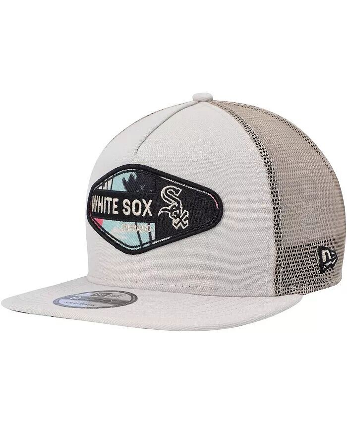 

Мужская кепка с нашивкой в ​​стиле ретро Chicago White Sox и А-образной рамкой Trucker 9FIFTY Snapback New Era