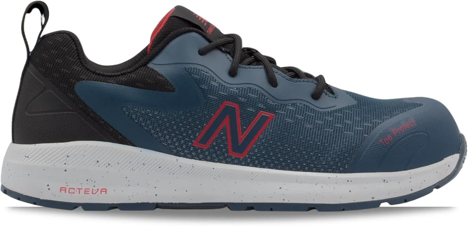 Мужские рабочие ботинки New Balance с композитным носком - противоскользящие, защищают от электричества, устойчивы к проколам - для промышленности и строительства, красный