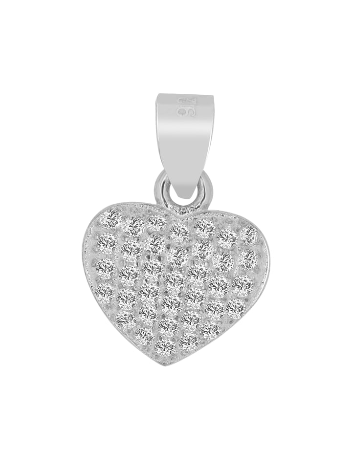 

Adeliás Женский кулон в форме сердца из серебра 925 пробы с кубическим цирконием в серебряной оправе