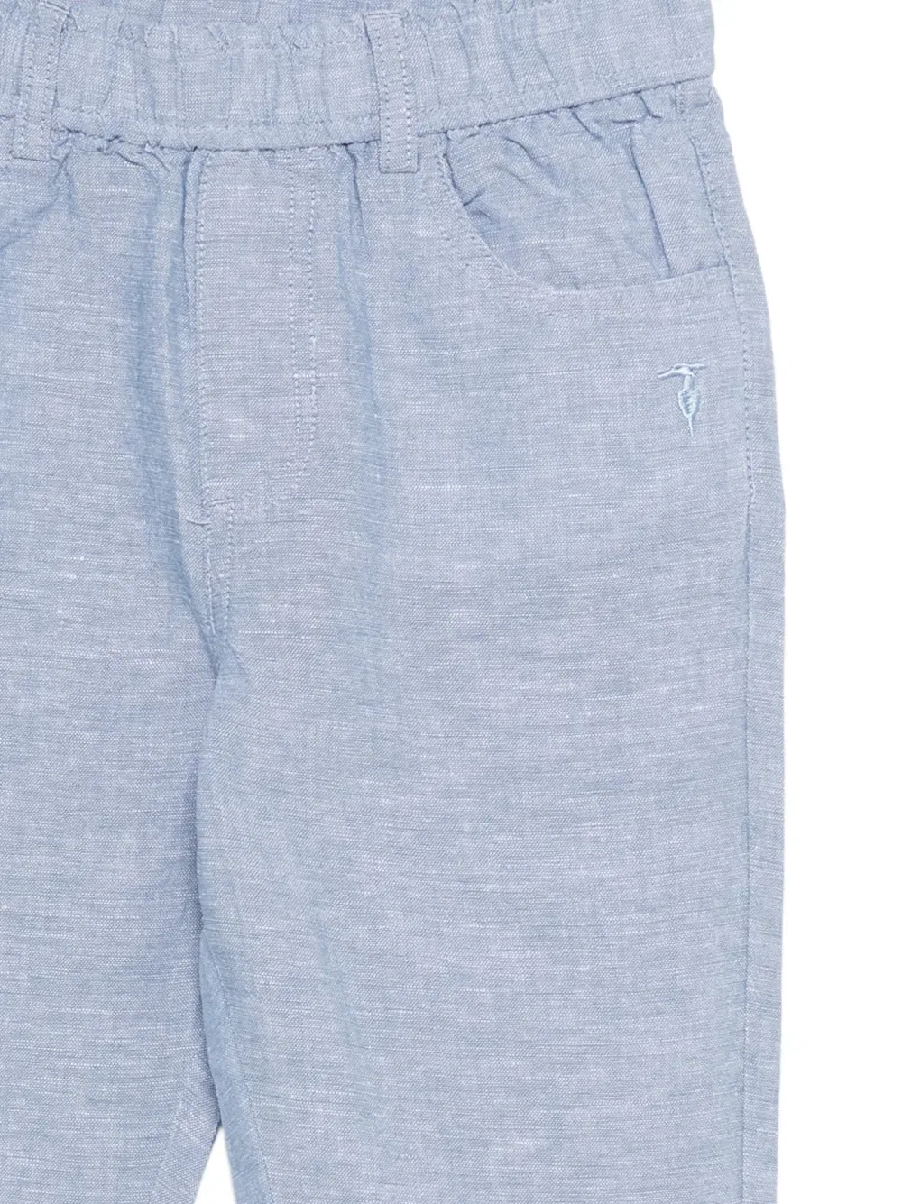 Брюки с вышитыми деталями Trussardi Junior, синий — фото 3