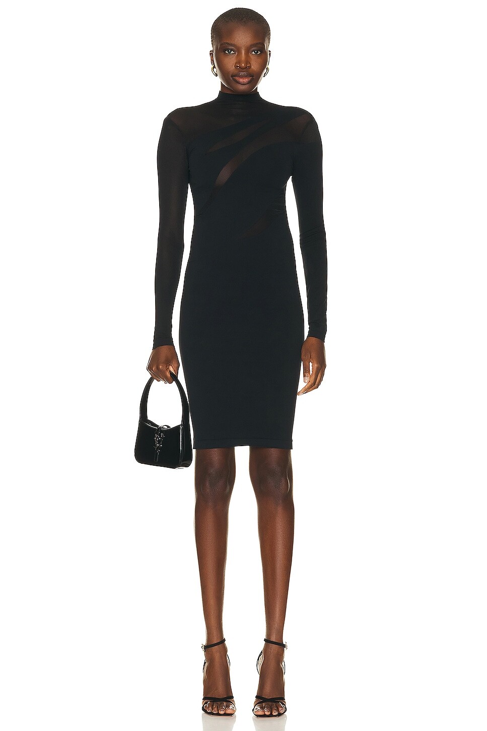 

Прозрачное непрозрачное платье Wolford, черный