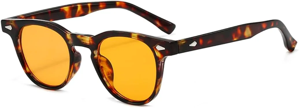 

Солнцезащитные очки с защитой UV400 | Круглая оправа с зелеными заклепками | Для женщин и мужчин, для занятий спортом на открытом воздухе и вождения DSVIGF, 06