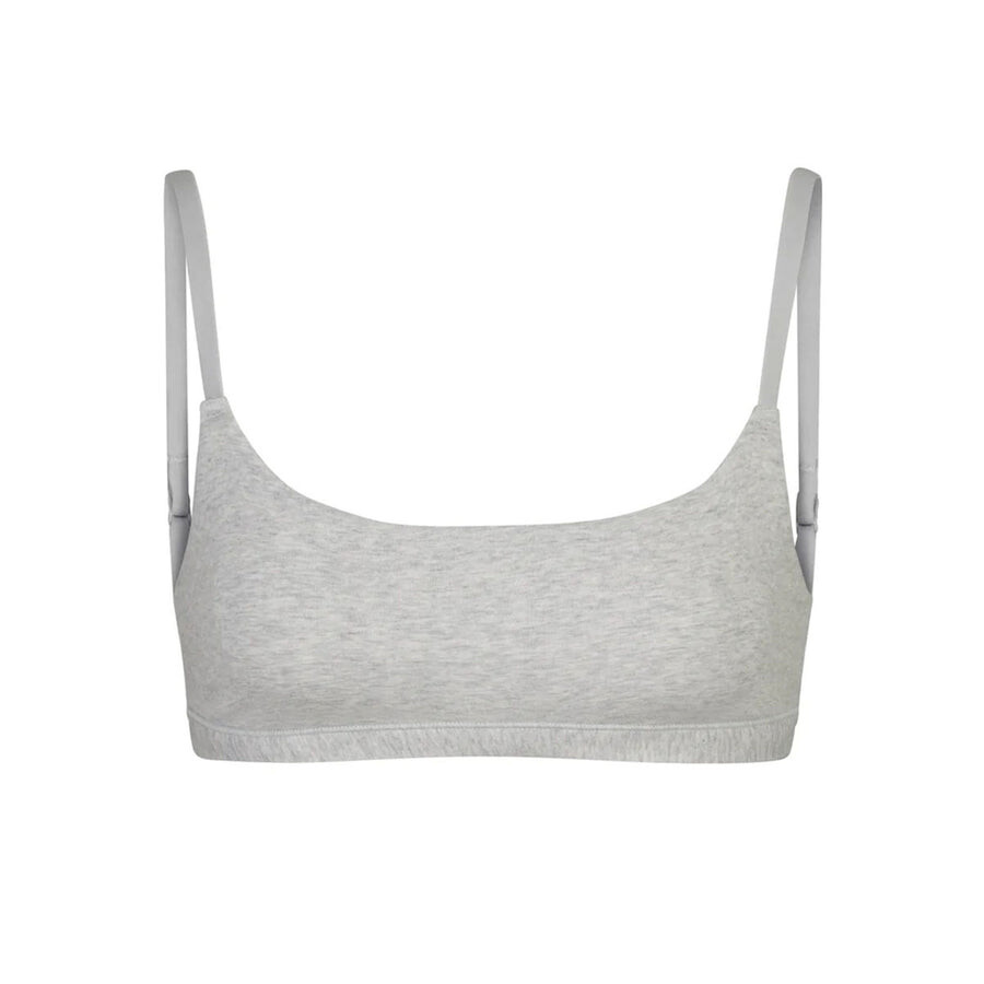 

Бюстгальтер scoop SKIMS Cotton Jersey, цвет Light Heather Grey