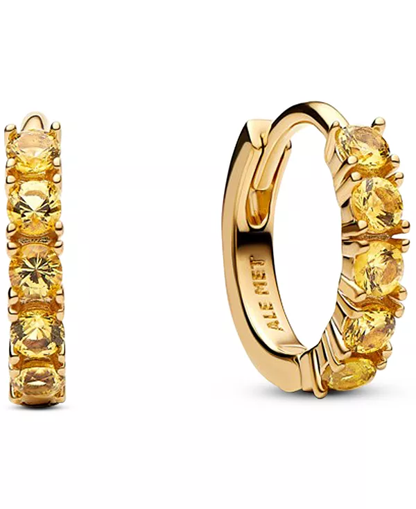 

Желтые серьги-хаги Pandora, yellow