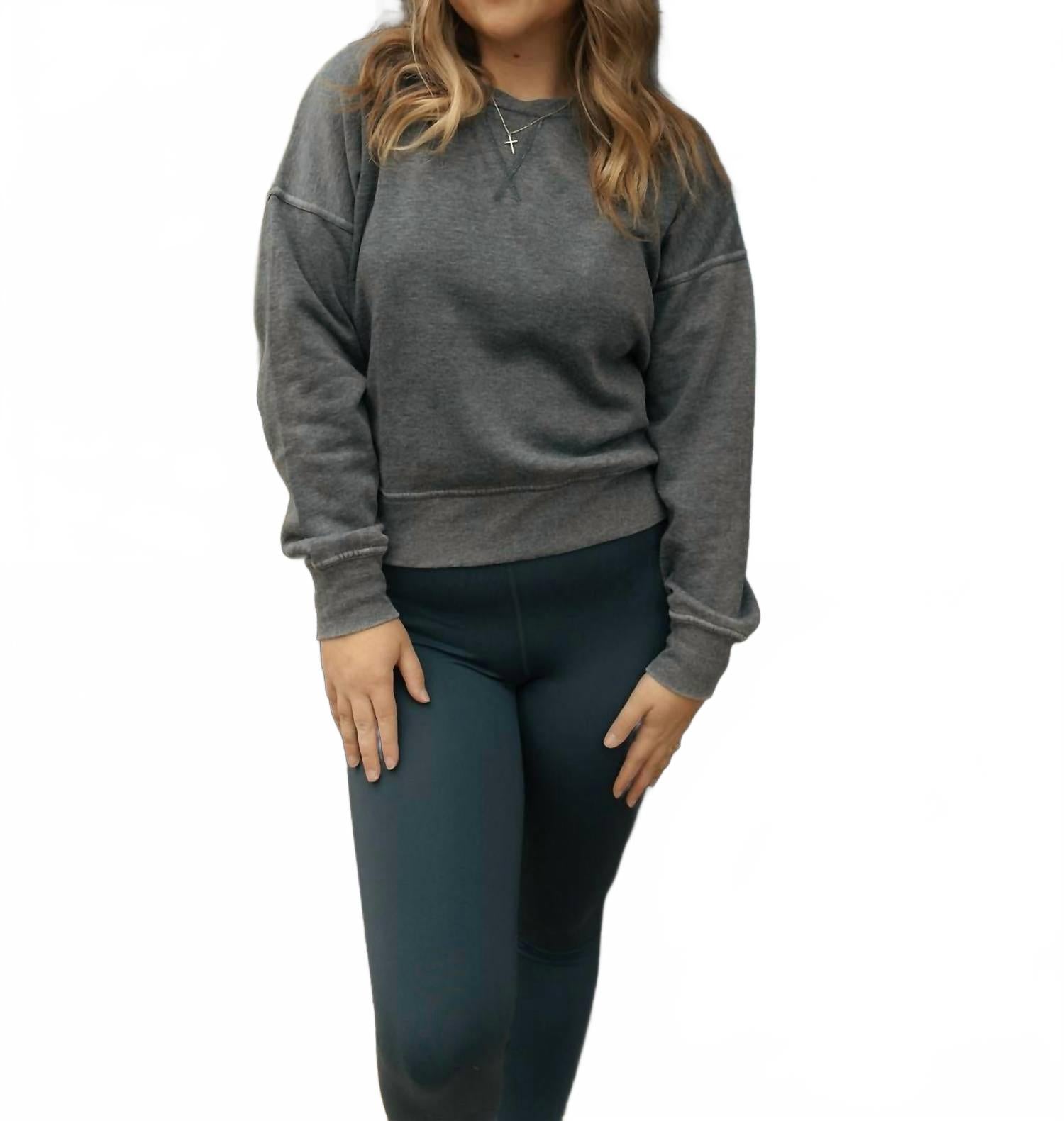 

Mono b Свитшот с круглым вырезом Burnout, темно-синий