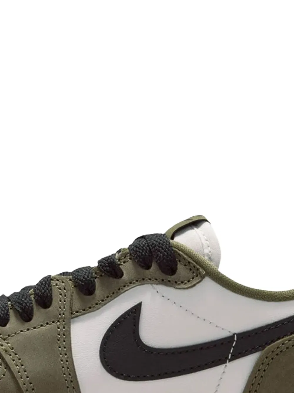 Кроссовки Air Jordan 1 Retro Low из кожи Jordan Kids, зеленый — фото 2