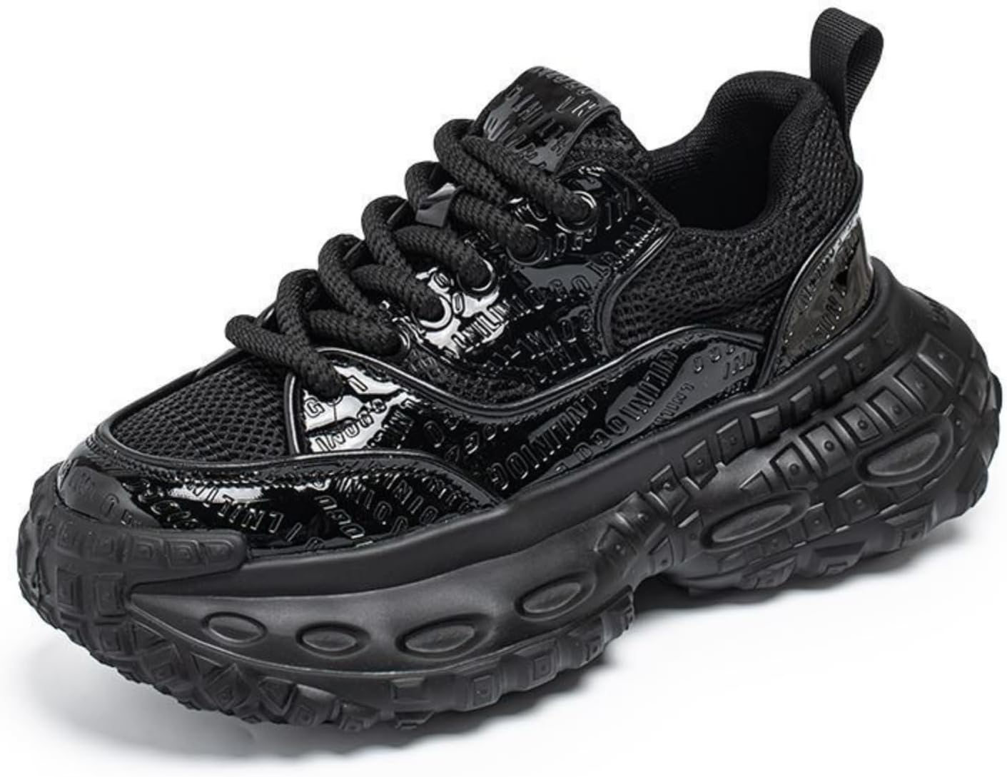 

Мужские модные ретро-кроссовки MACEFIL в стиле «папа», дышащие, удобные, повседневные, спортивные, для ходьбы, черный