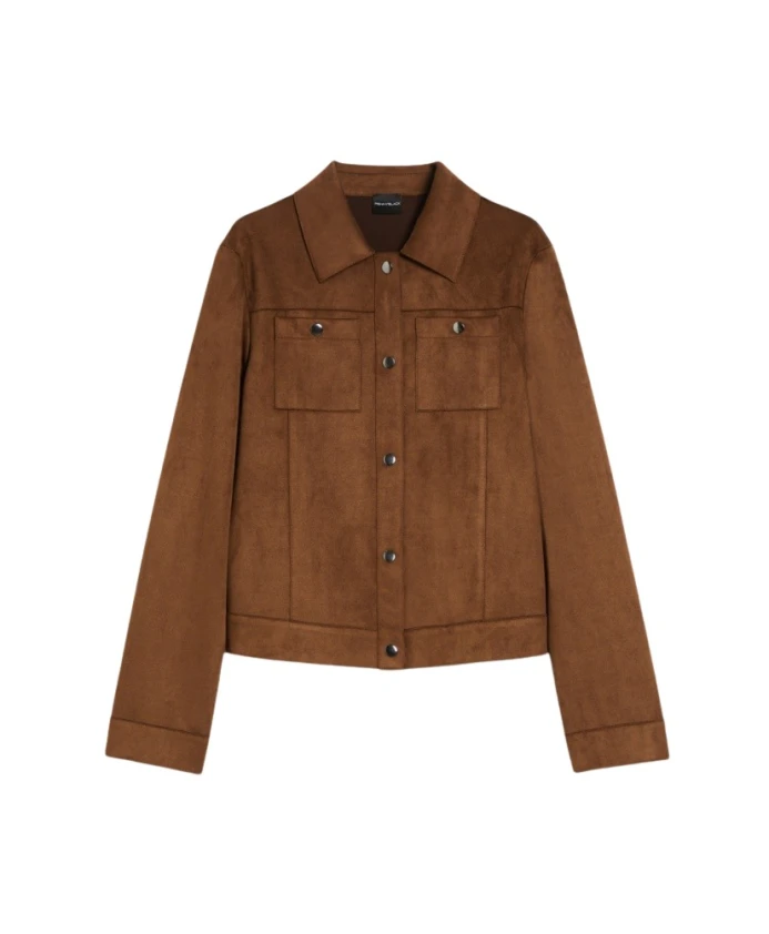 

Замшевая куртка из полиэстера и эластана. Pennyblack, коричневый